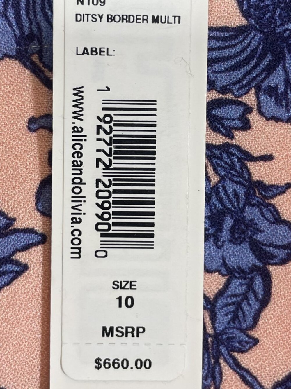 NWT Alice + Olivia Lena Floral Maxi Dress Size 10 - Picture 6 of 6